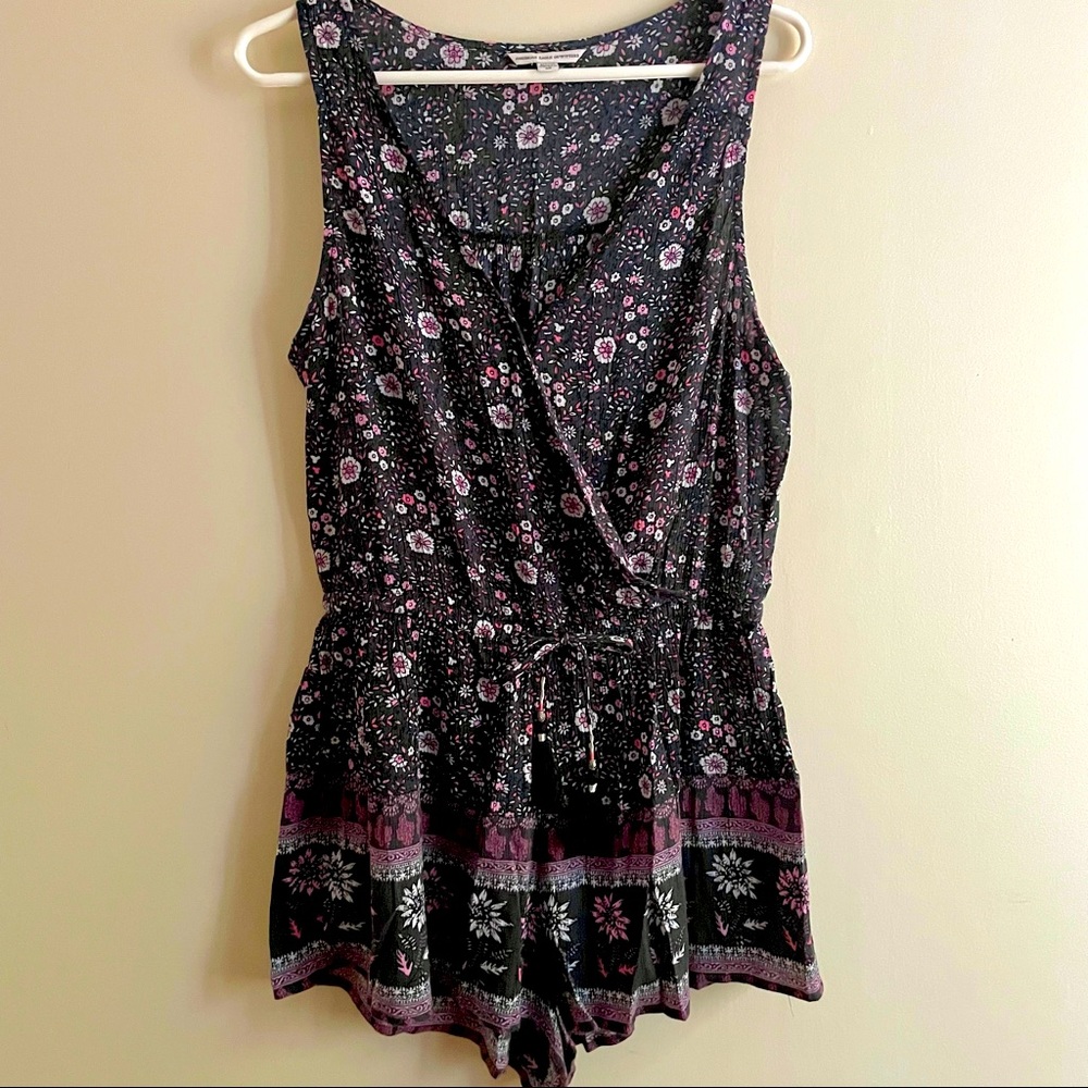 American Eagle Boho womens tie waist romper